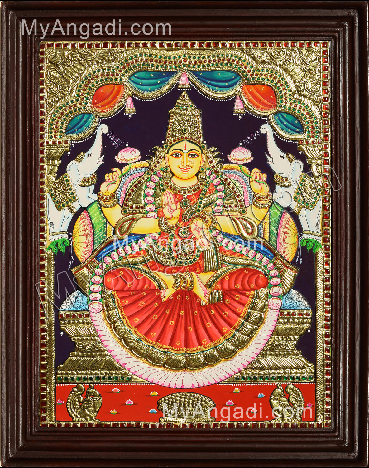 Gajalakshmi Tanjore Painting