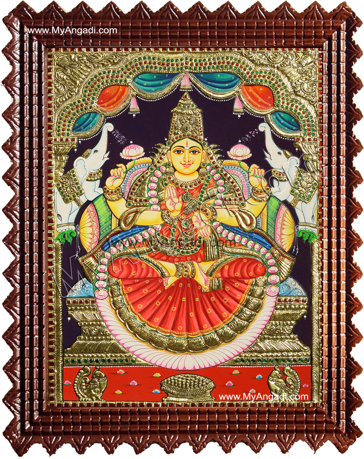 Gajalakshmi Tanjore Painting