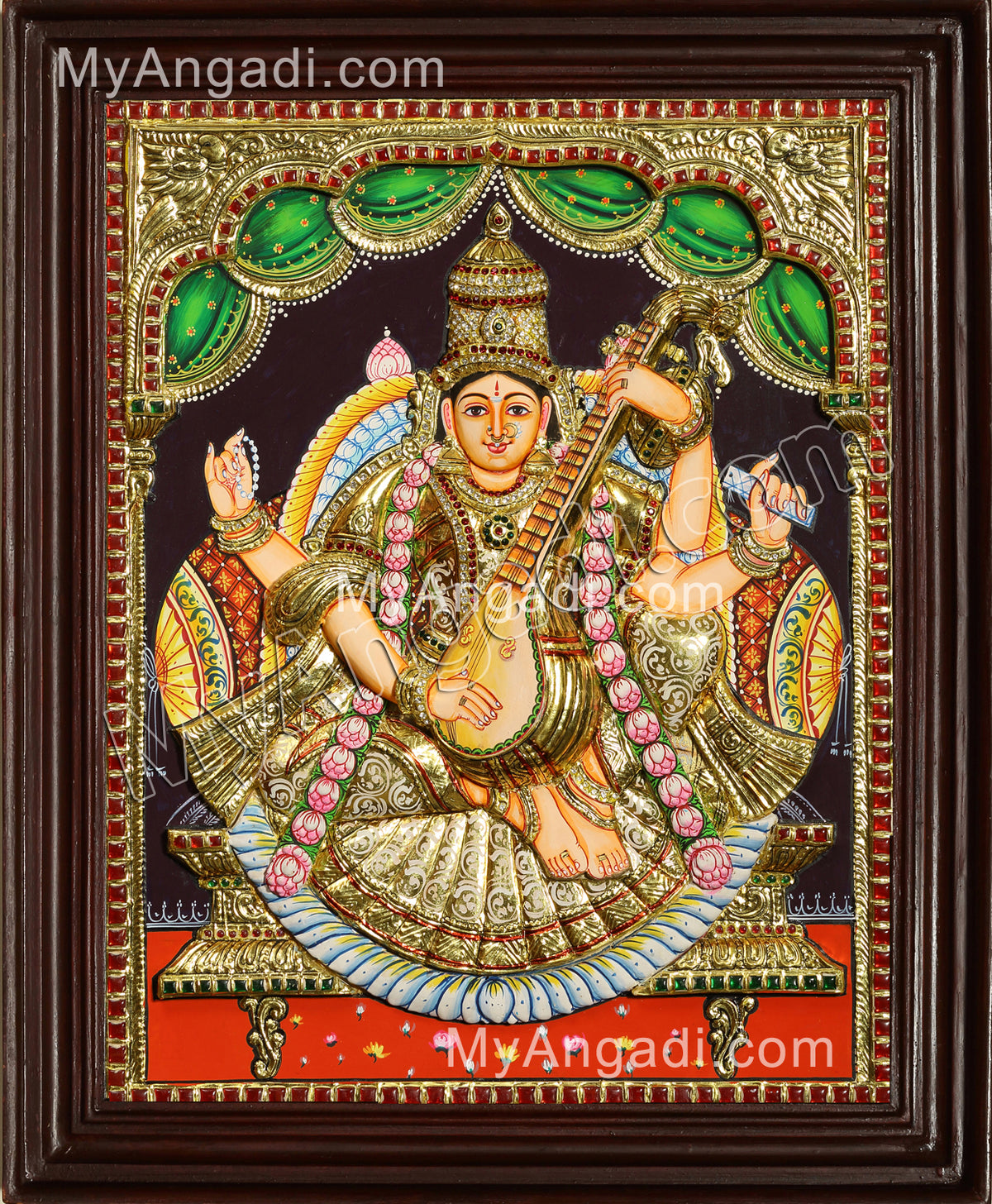 Saraswathi Tanjore Painting
