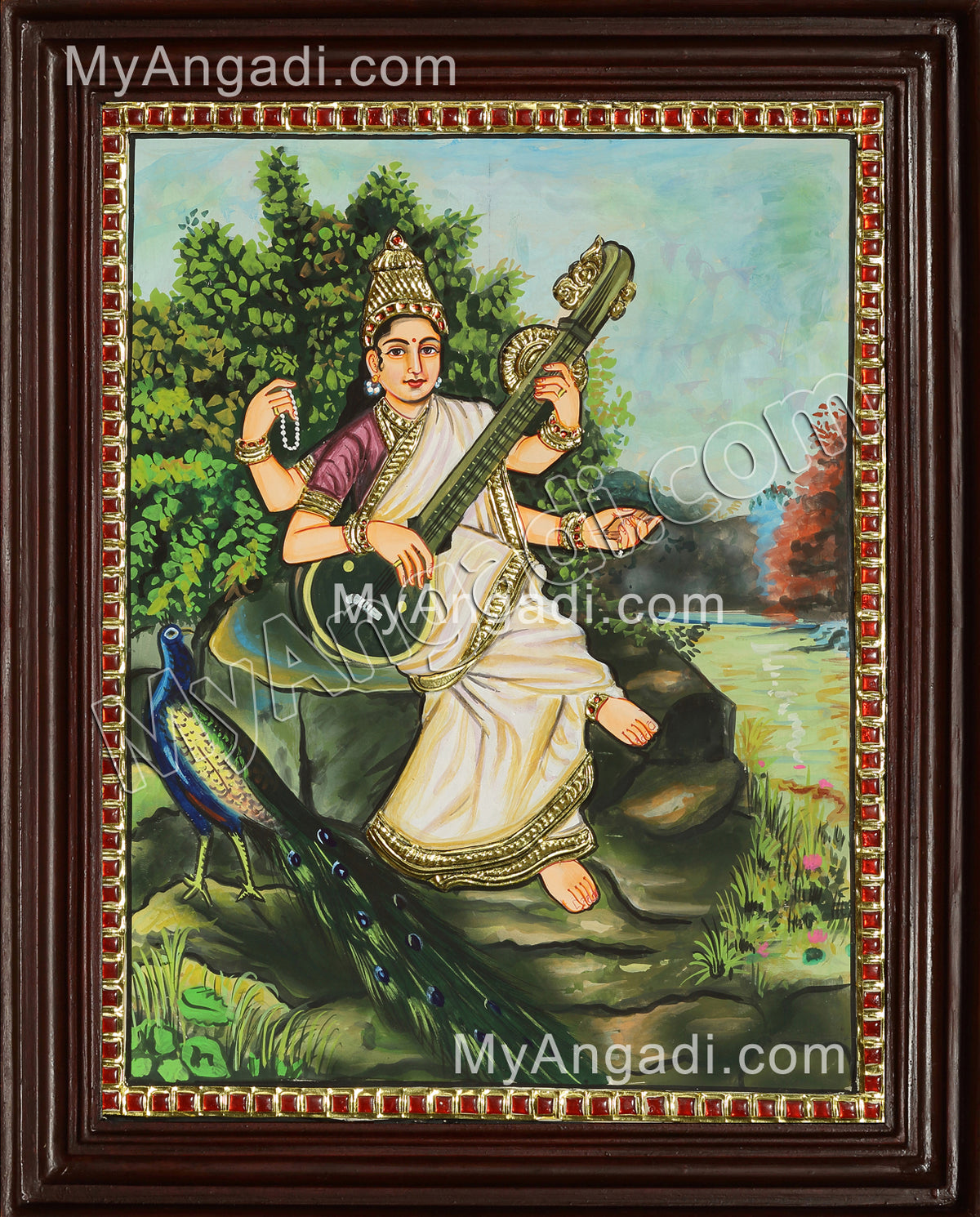 Saraswathi Tanjore Painting