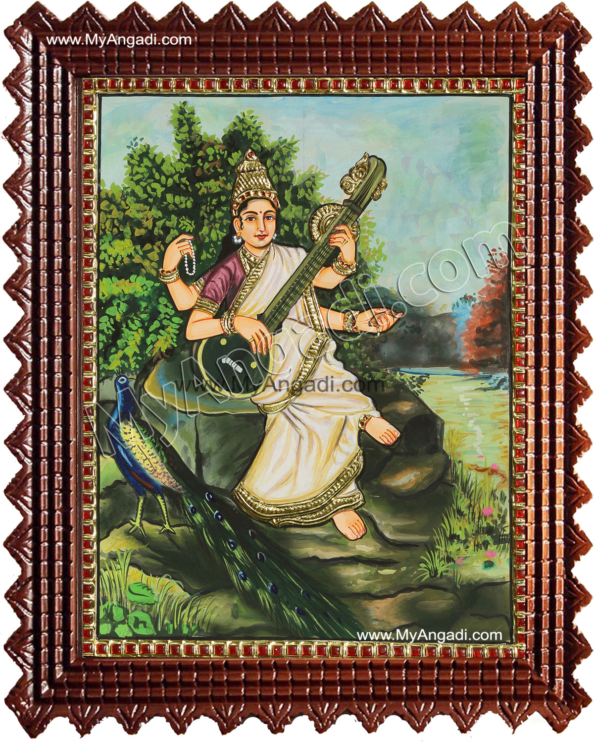 Saraswathi Tanjore Painting