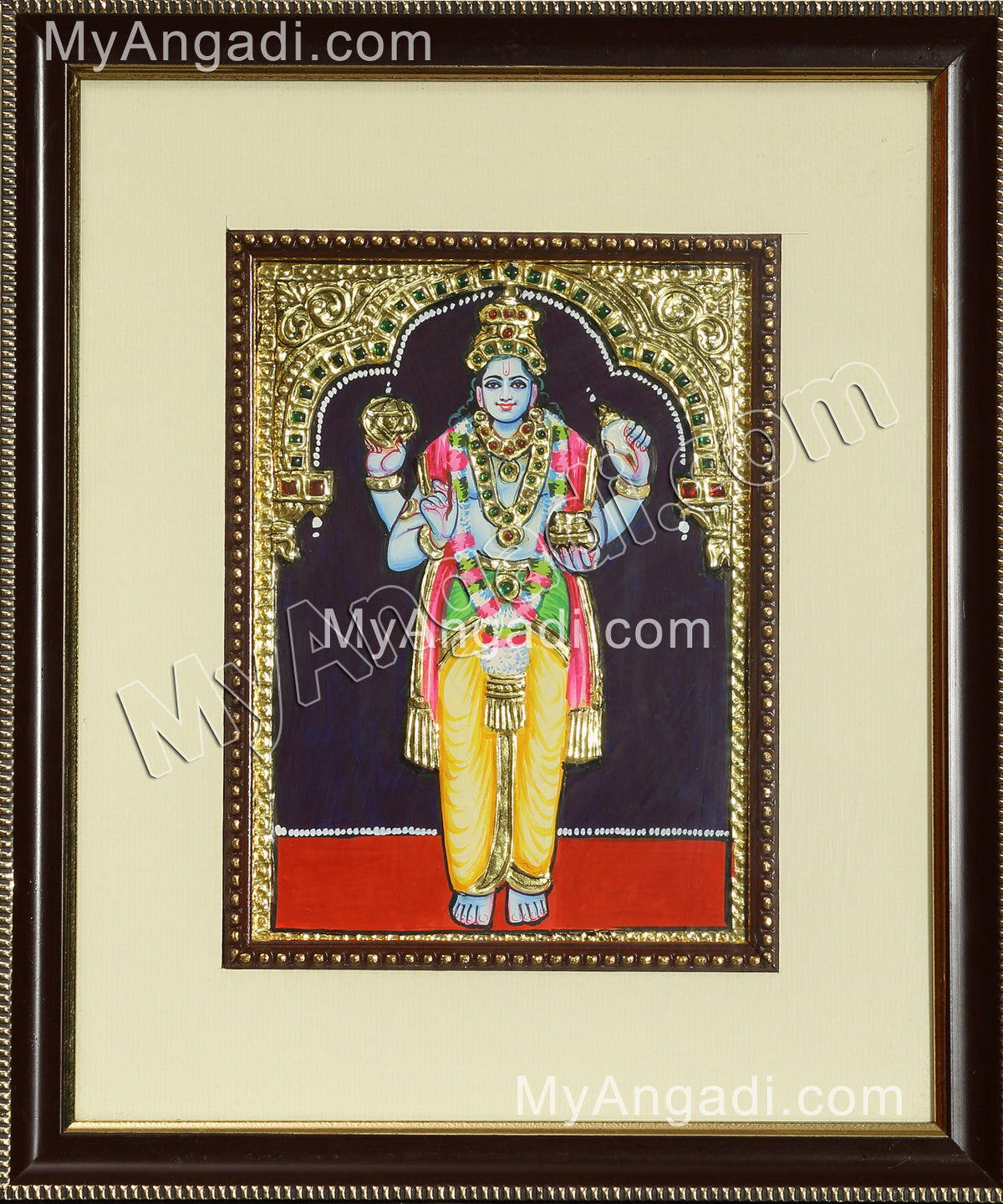 Lord Narayana Tanjore Painting