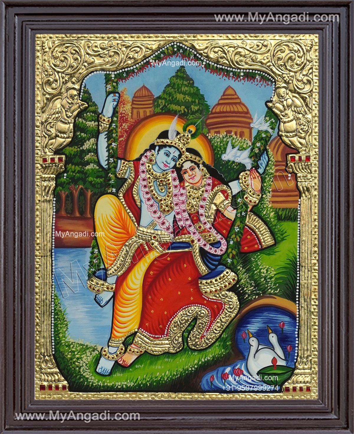 Radha Krishna Tanjore Painting