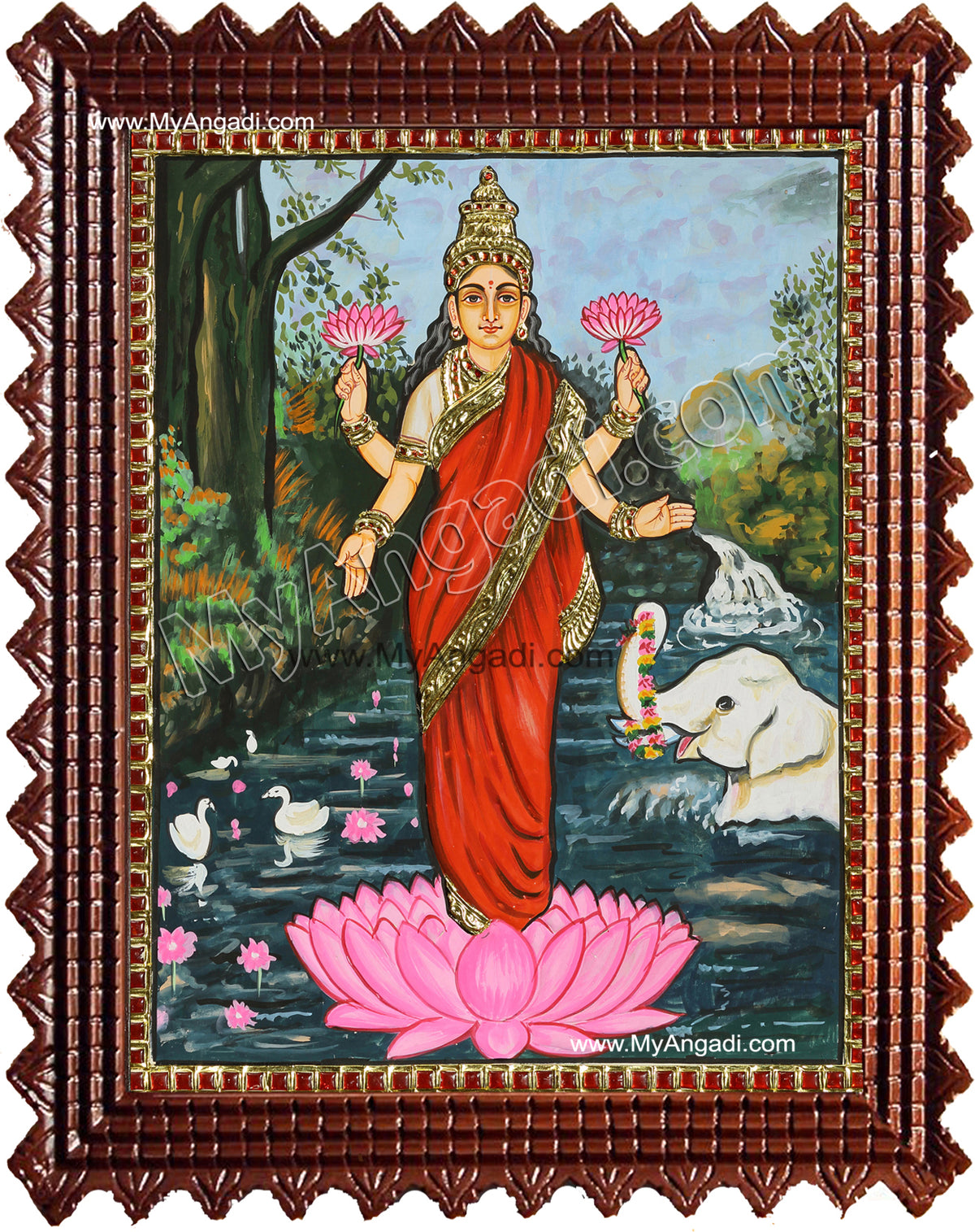 Lakshmi Ravivarma Tanjore Painting