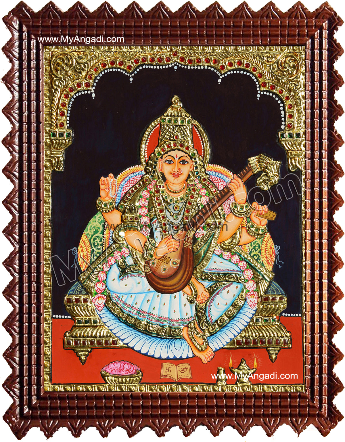 Saraswathi Tanjore Painting