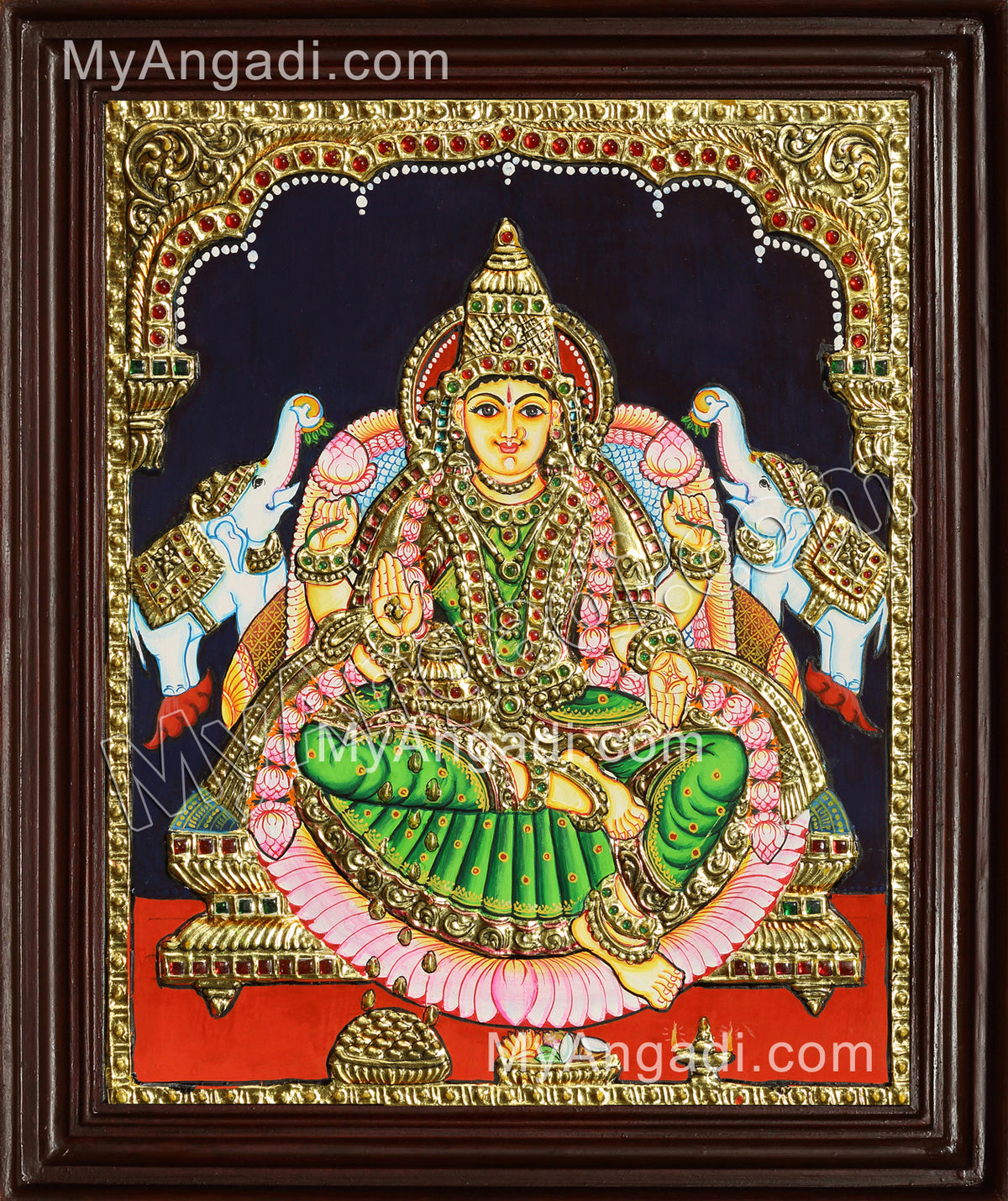 Gajalakshmi Tanjore Painting