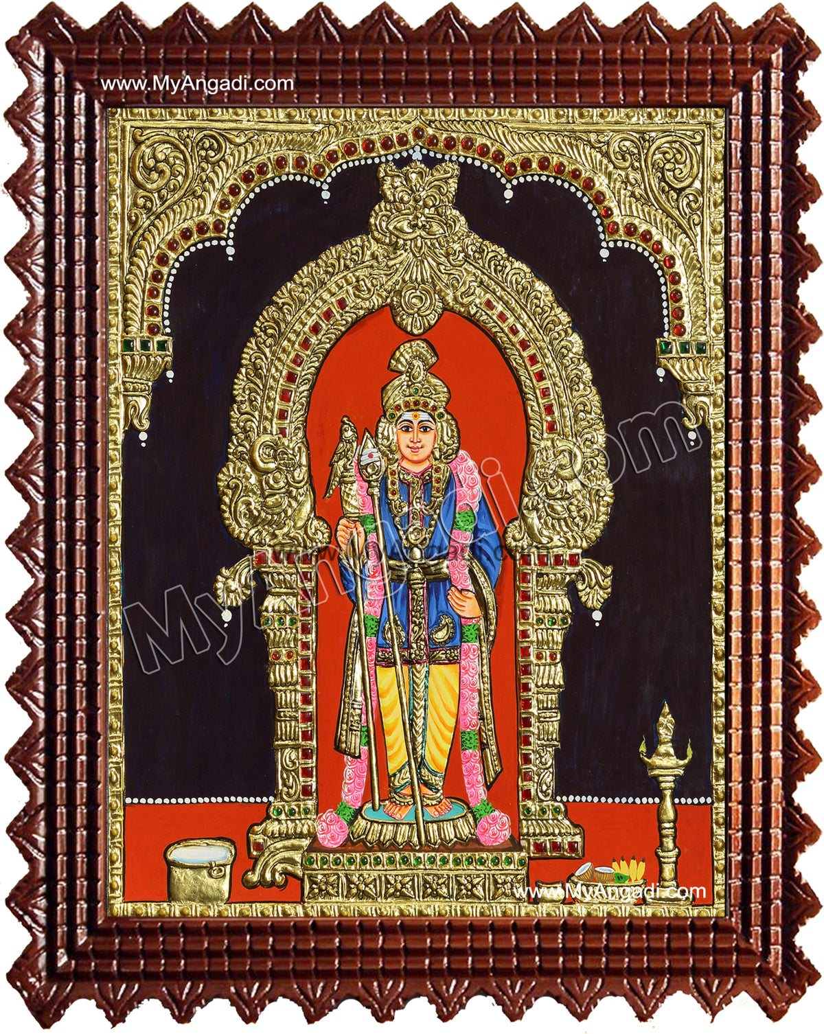 Raja Anangara Murugan Tanjore Painting