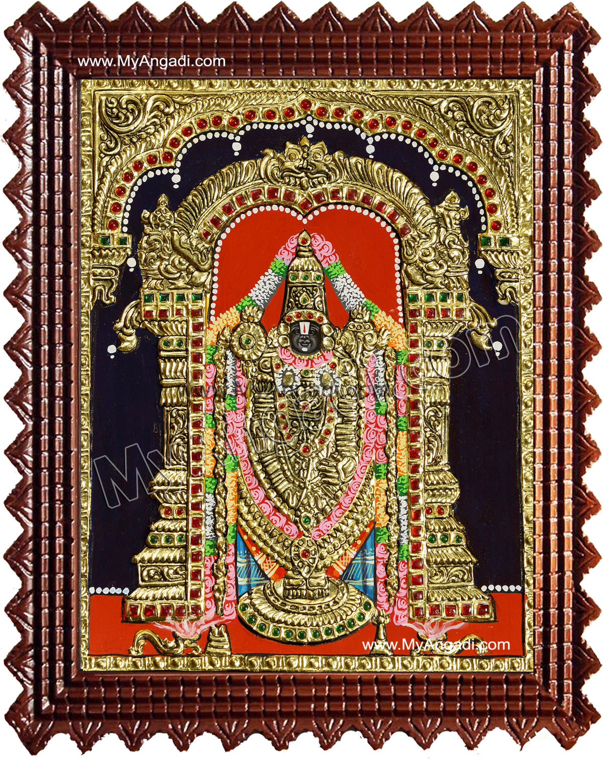 Thirupathi Venkatachalapathi Tanjore Painting