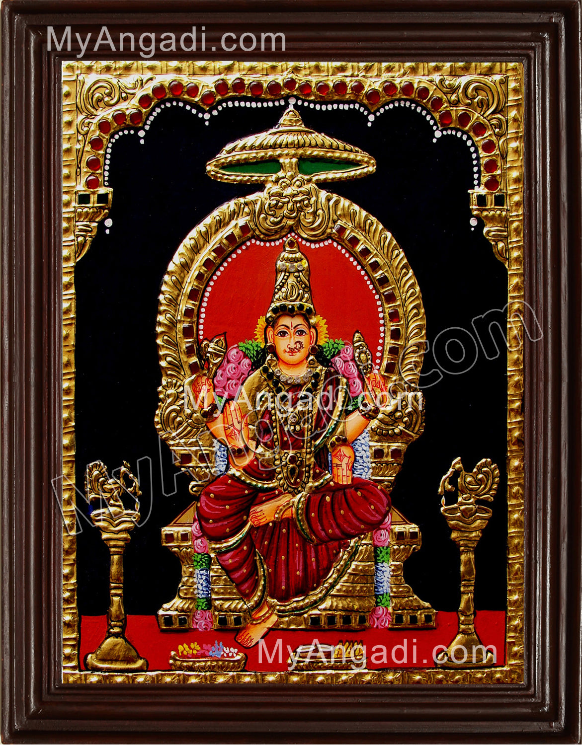 Bhuvaneswari Amman Tanjore Painting