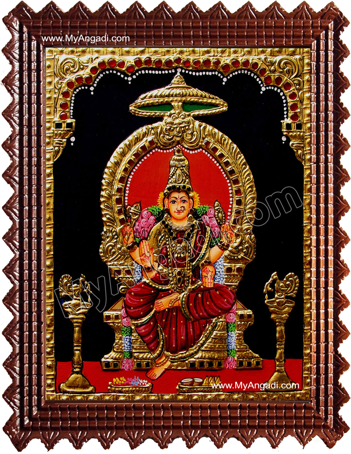 Bhuvaneswari Amman Tanjore Painting