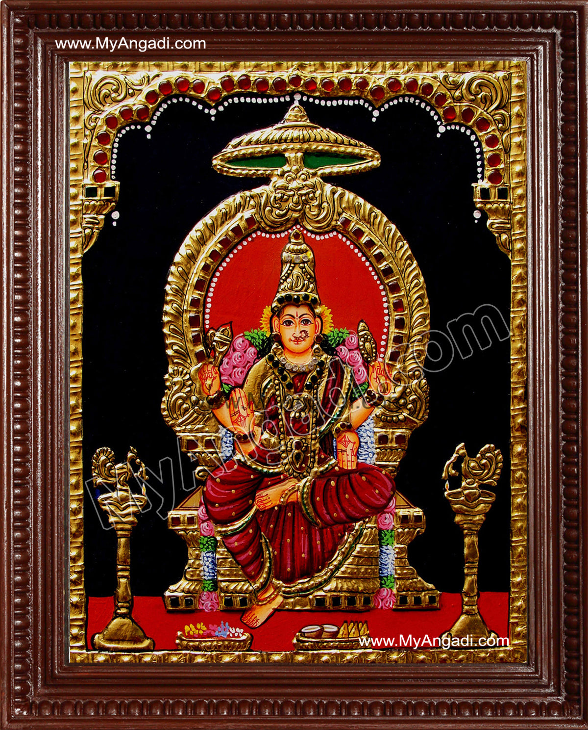 Bhuvaneswari Amman Tanjore Painting