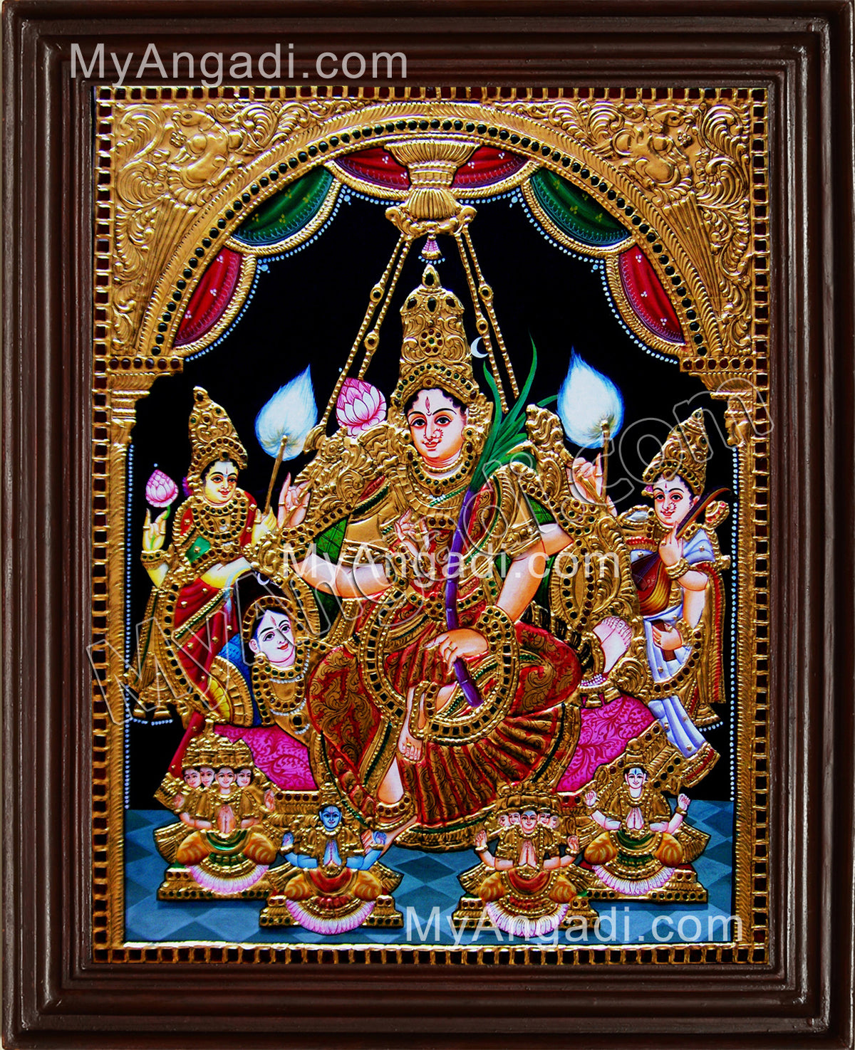Raja Rajeshwari Tanjore Painting