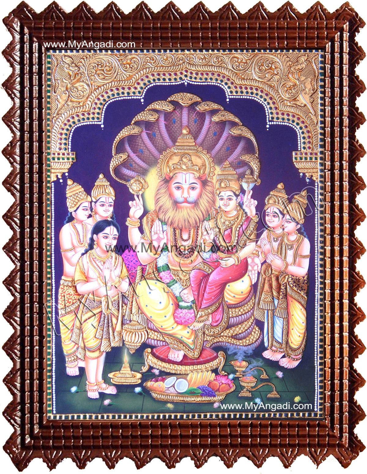 Lakshmi Narasimhar Tanjore Painting