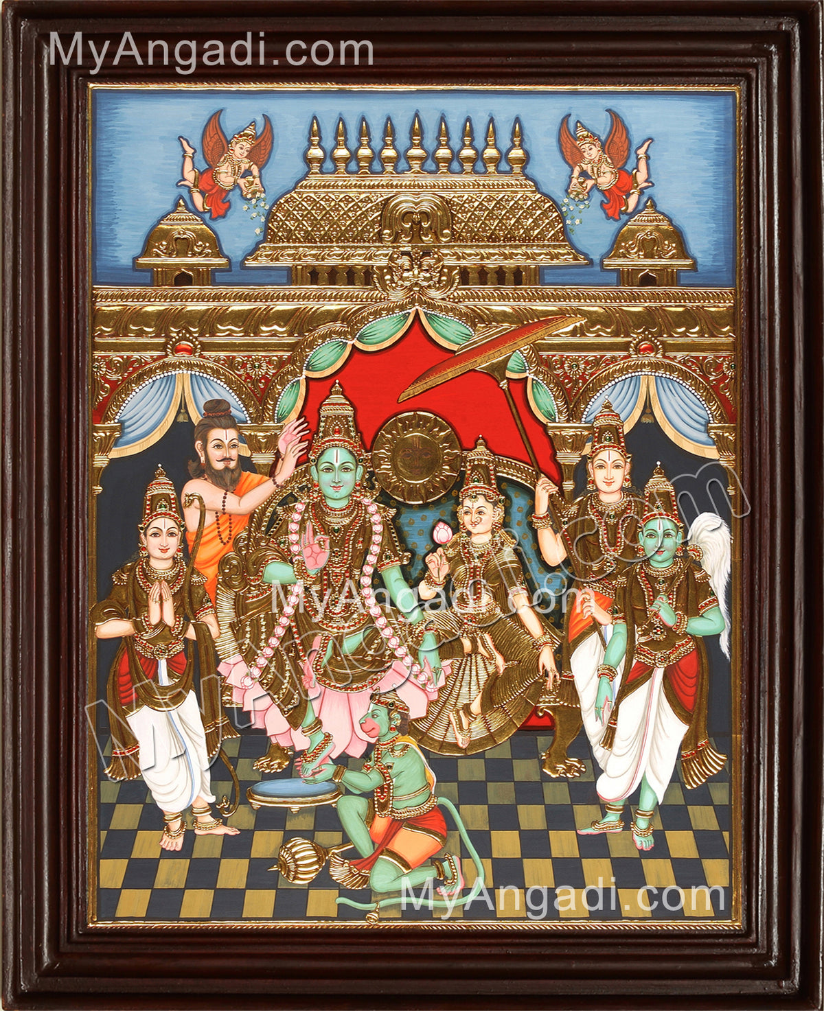 Ramar Pattabishekam Tanjore Painting
