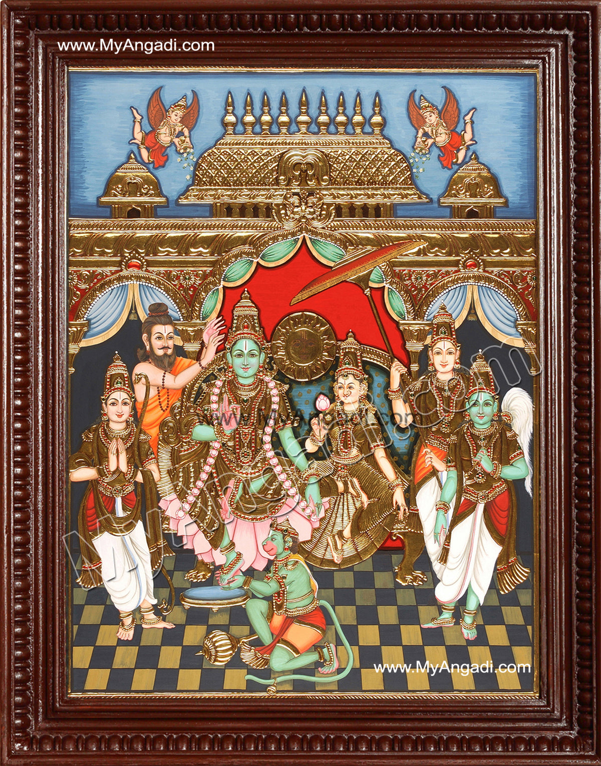 Ramar Pattabishekam Tanjore Painting