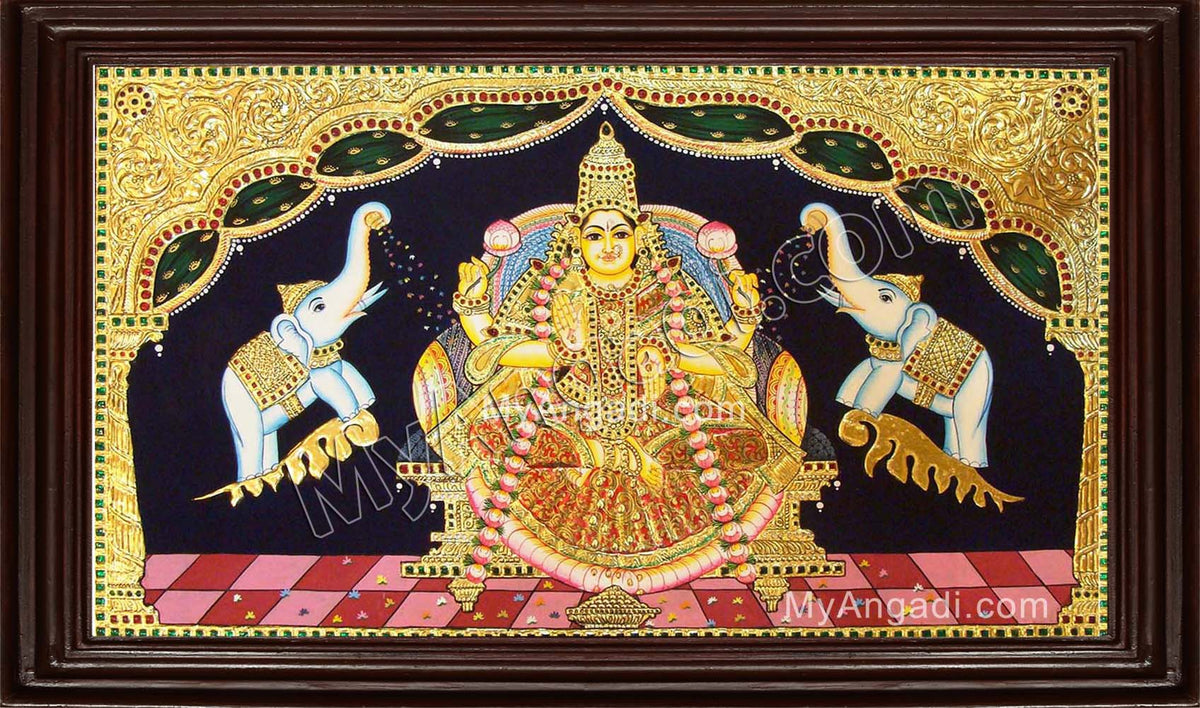 Gaja Lakshmi Tanjore Painting