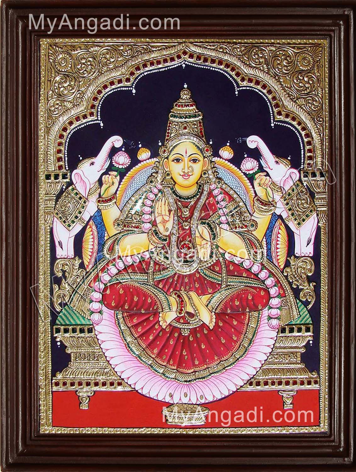 Gaja Lakshmi Tanjore Painting