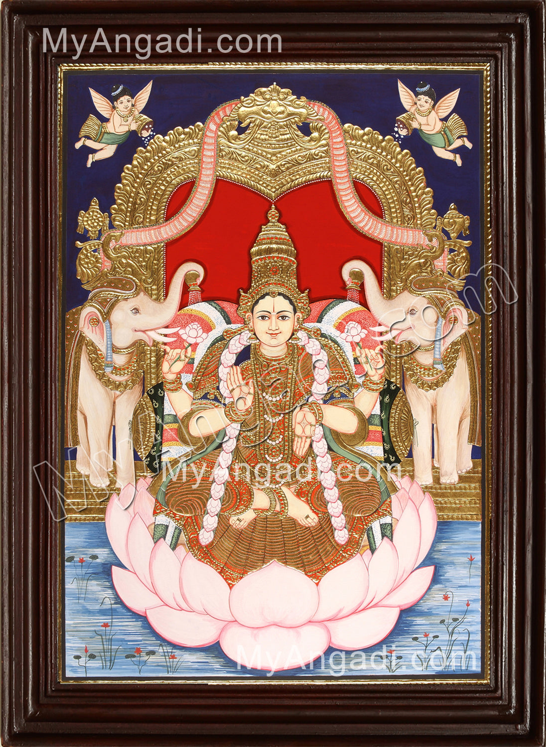 Gaja Lakshmi Tanjore Painting