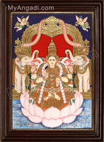 Gaja Lakshmi Tanjore Painting