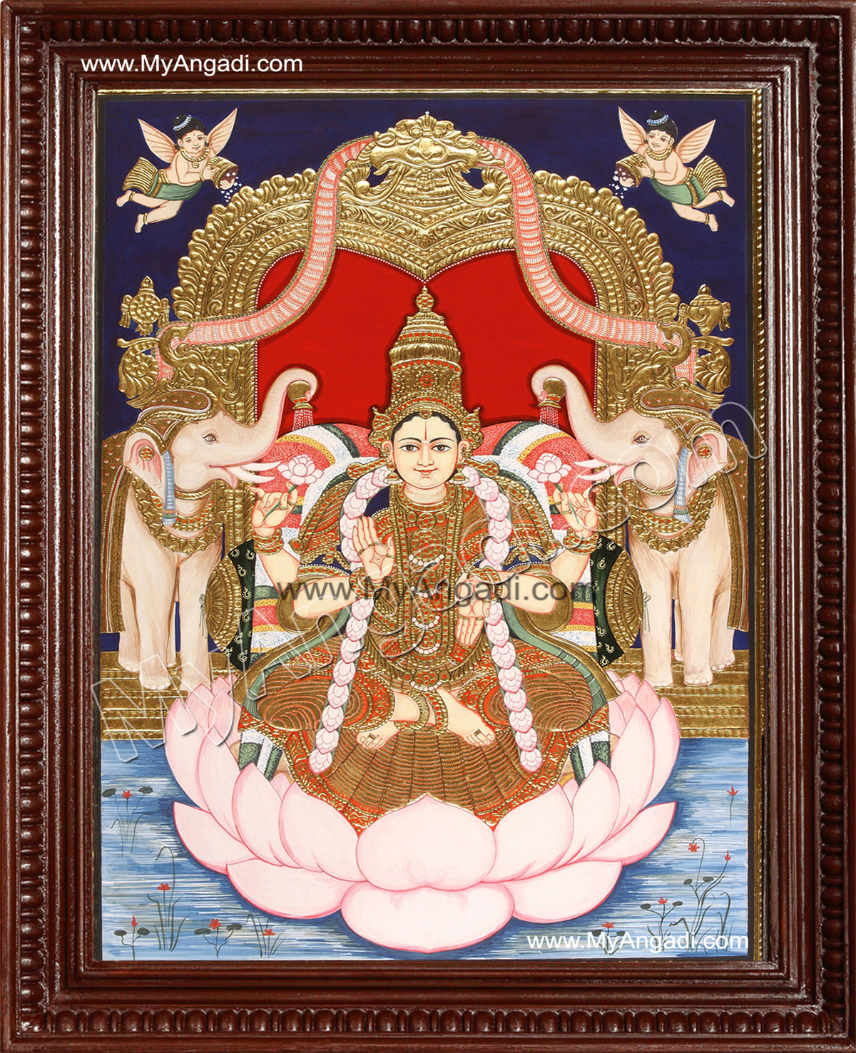Gaja Lakshmi Tanjore Painting