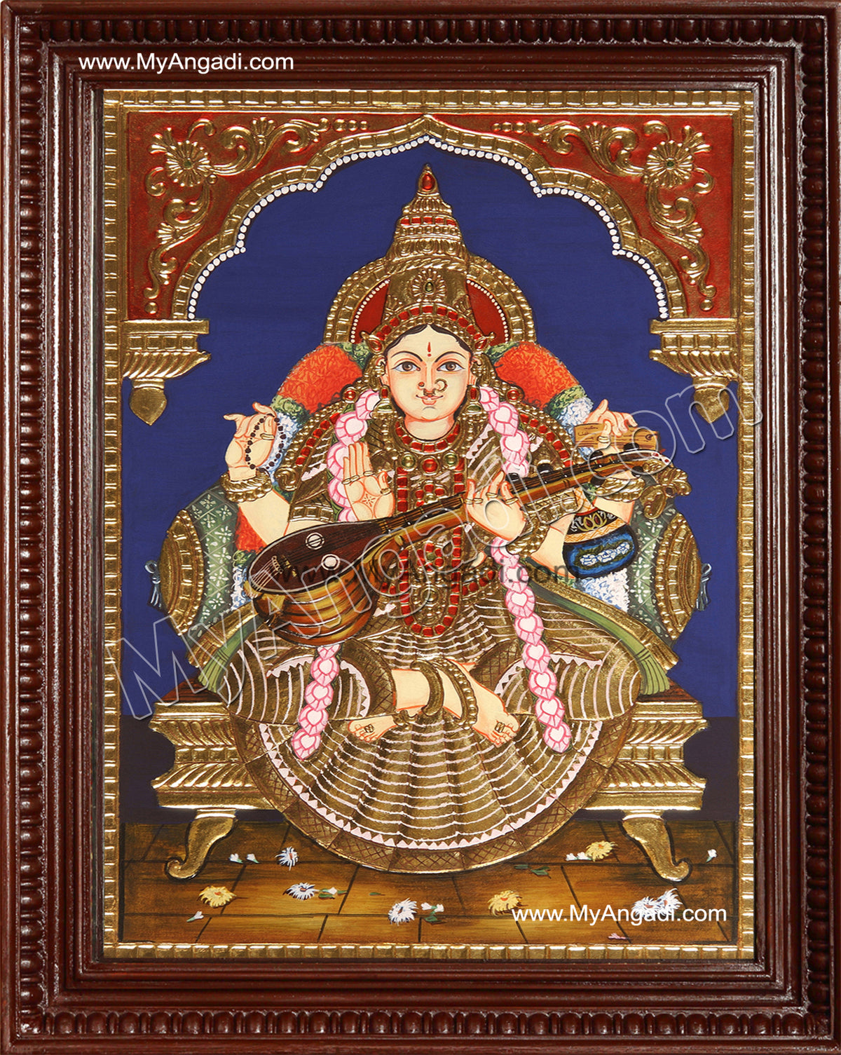 Saraswathi Tanjore Painting