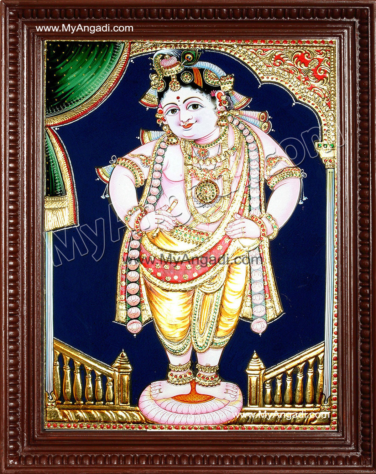 Vittobha Krishna Tanjore Painting