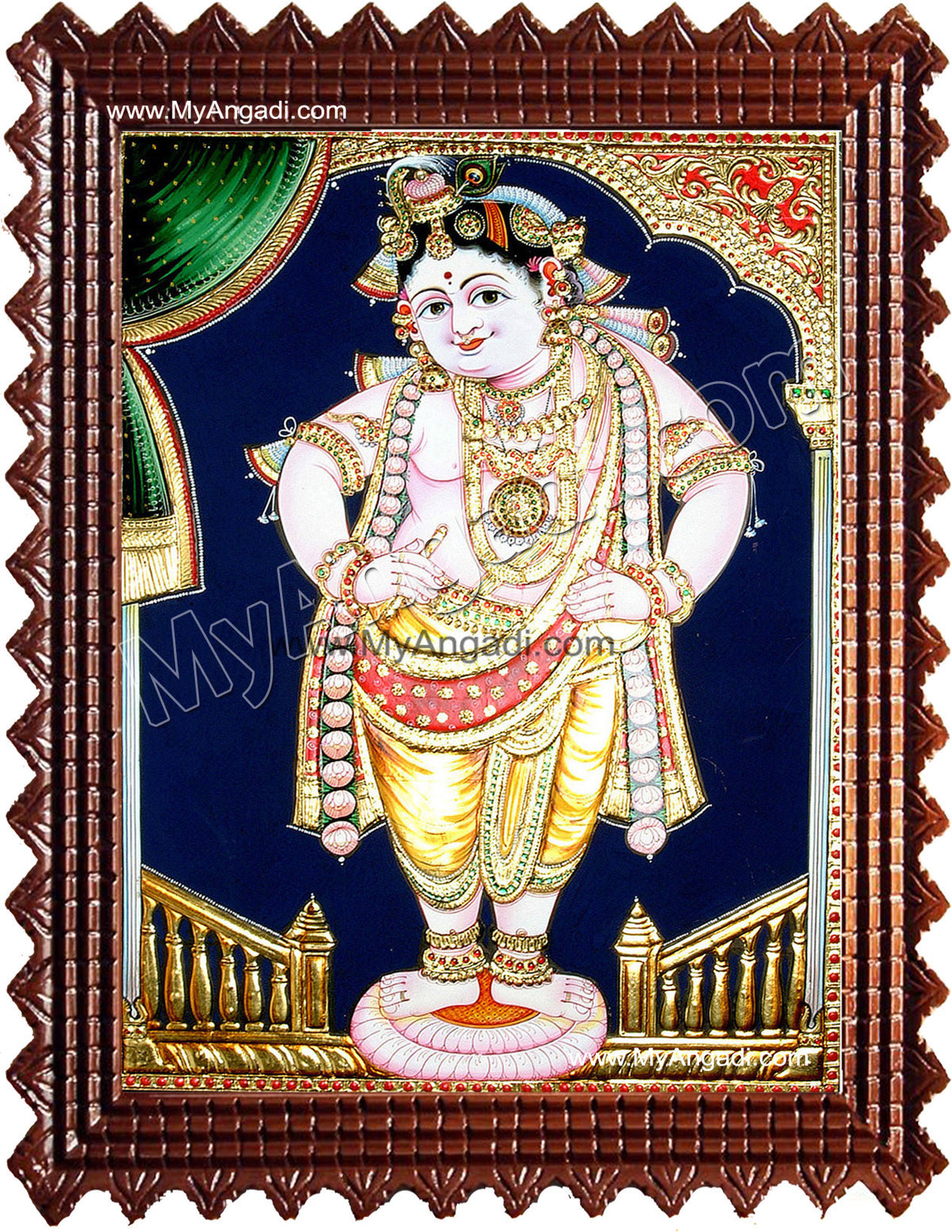 Vittobha Krishna Tanjore Painting