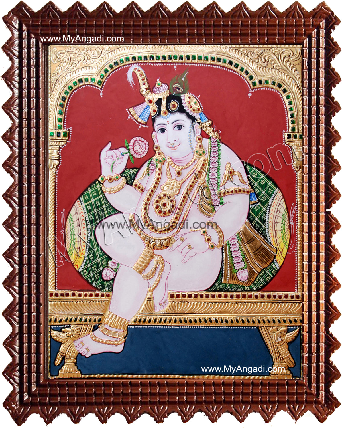 Vittobha Krishna Tanjore Painting