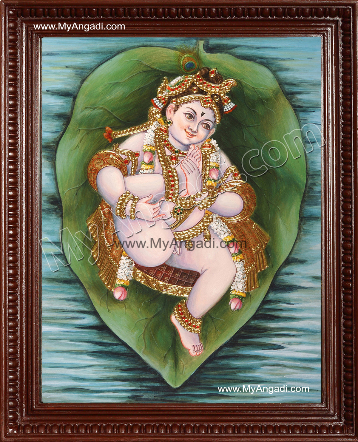 Alilai Krishna Tanjore Painting