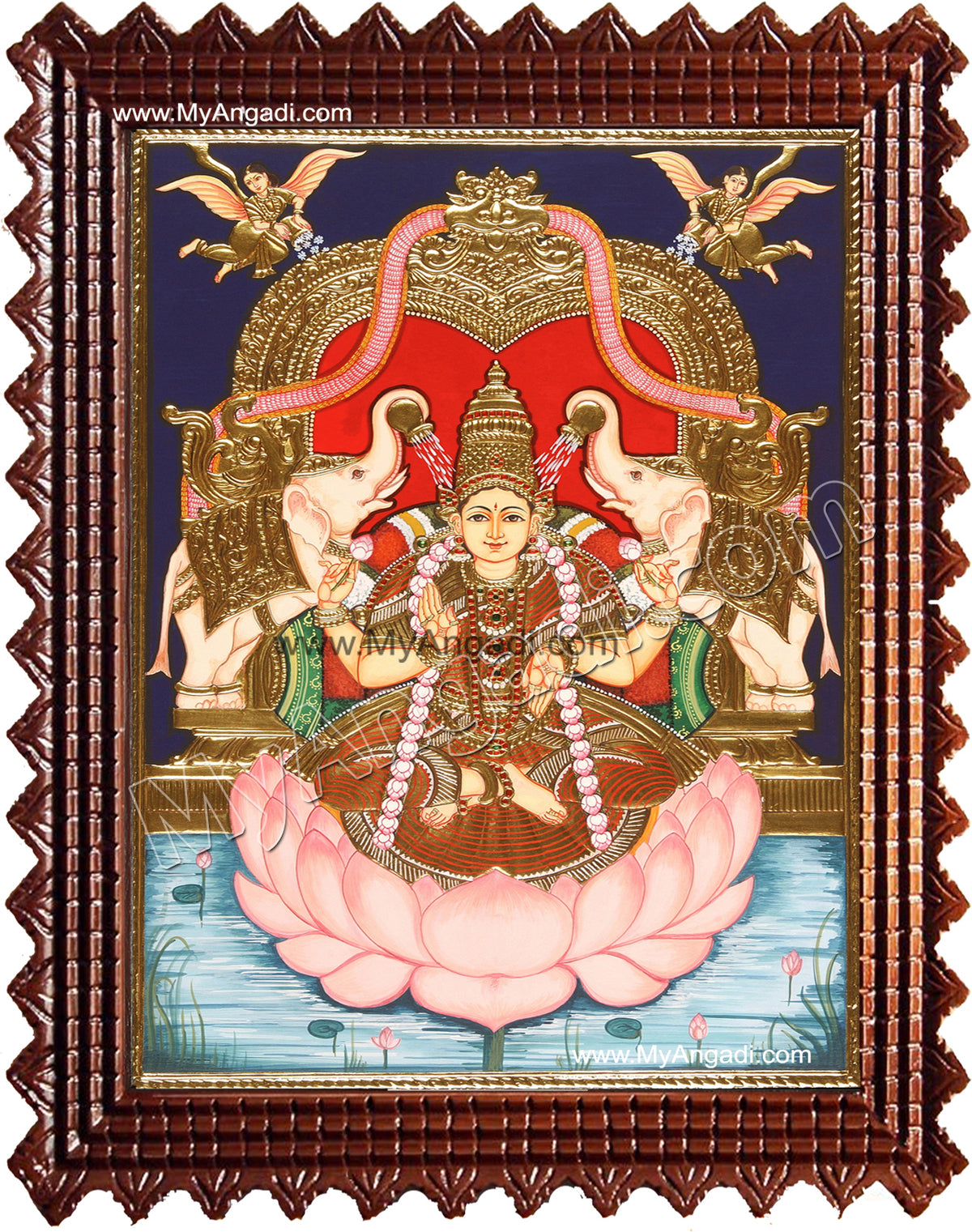 Gaja Lakshmi Tanjore Painting
