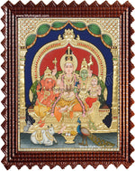 Lord Shiva Family Tanjore Painting