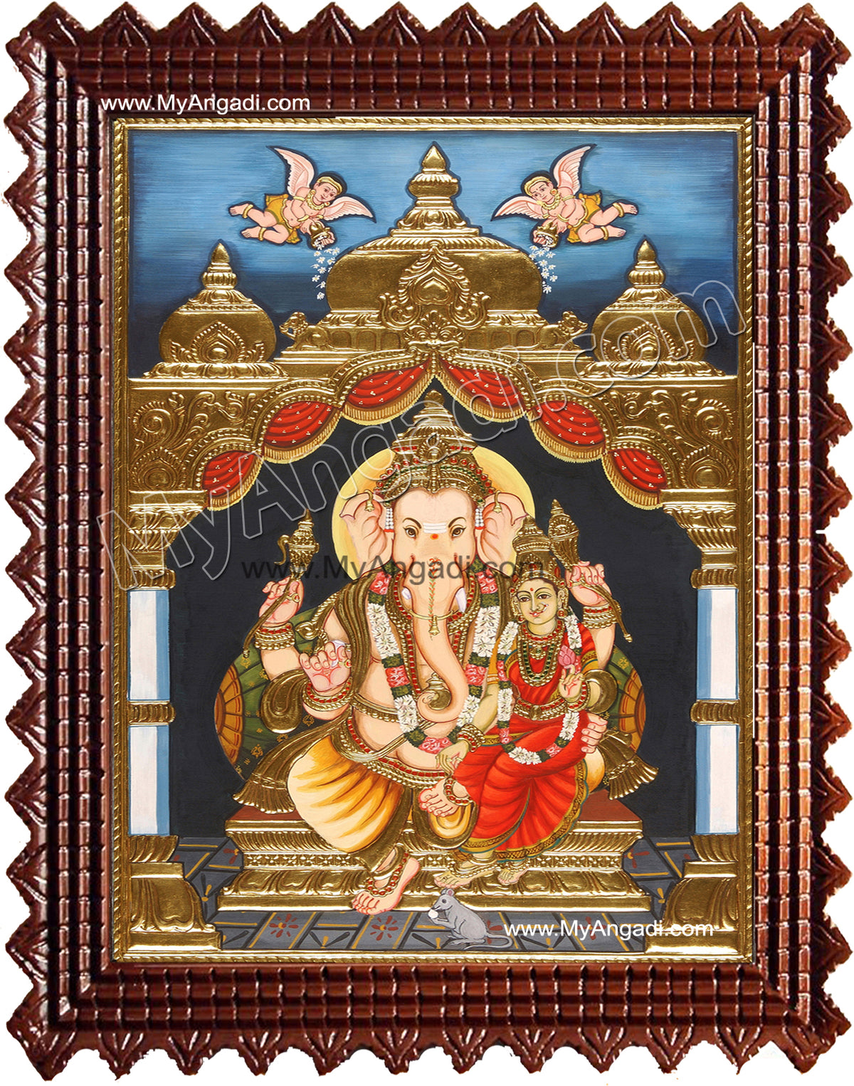 Siddhi Vinayaka / Ganapathi Tanjore Painting