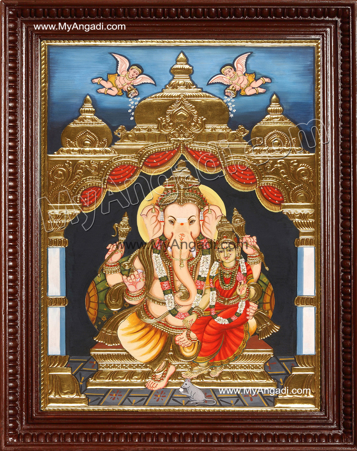 Siddhi Vinayaka / Ganapathi Tanjore Painting