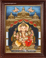Siddhi Vinayaka / Ganapathi Tanjore Painting