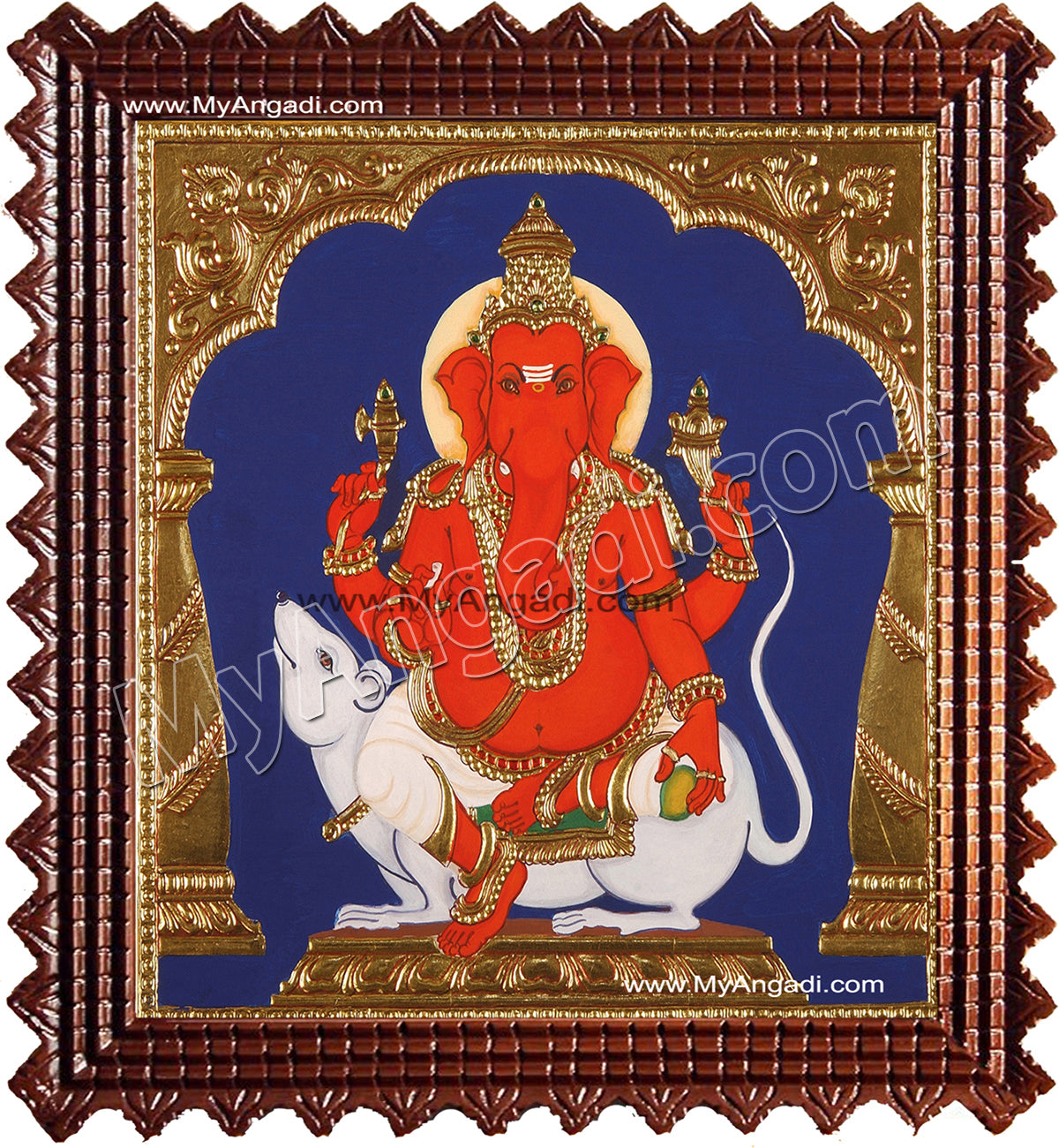 Chendura Ganesha Tanjore Painting