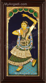 Dancing Lady Tanjore Painting
