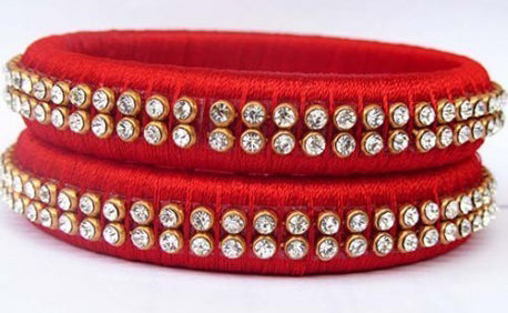Red Silk Thread Bangle