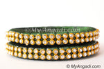 Dark Green Silk Thread Bangles