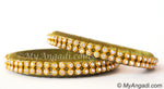 Olive Green Colour Silk Thread Bangles