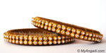 Khaki Colour Silk Thread Bangles