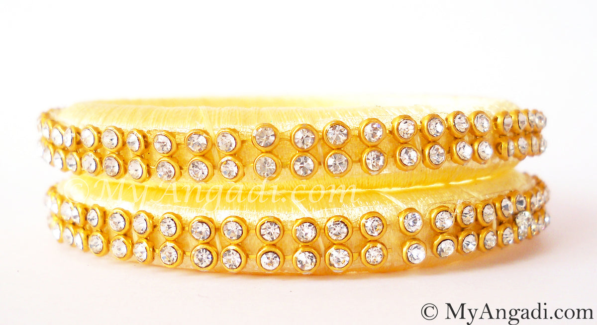 Ivory Colour Silk Thread Bangles