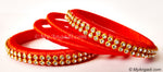 Orange Colour Silk Thread Bangles