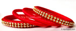 Red Colour Silk Thread Bangles