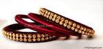 Maroon Colour Silk Thread Bangles