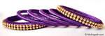 Purple Colour Silk Thread Bangles