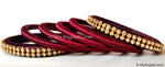 Maroon Colour Silk Thread Bangles