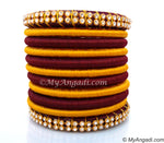 Maroon Colour Silk Thread Bangles