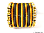 Black Colour Silk Thread Bangles
