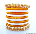 White Colour Silk Thread Bangles