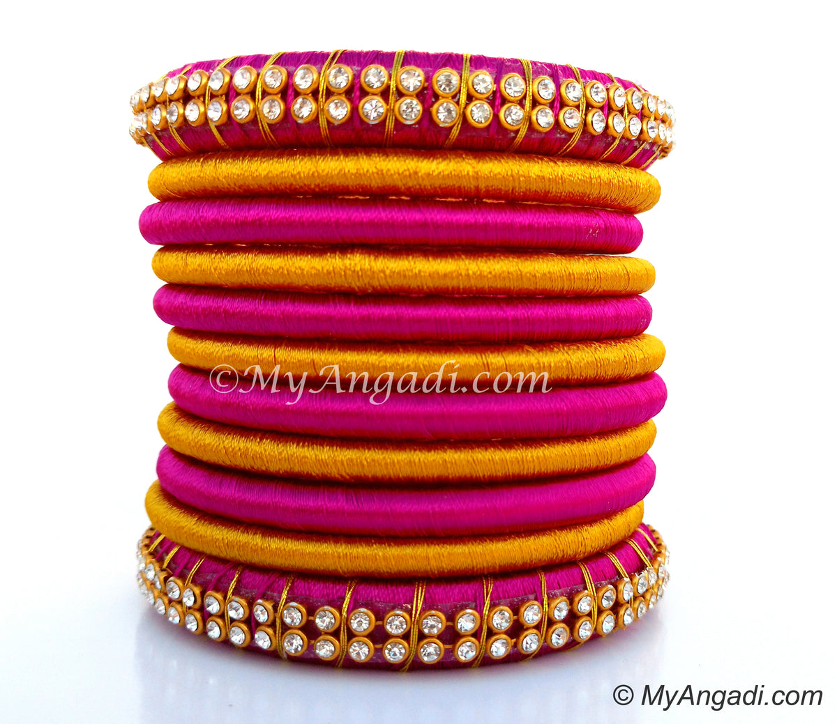 Purple Colour Silk Thread Bangles